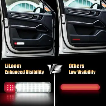 2個LED車門內裝板燈,白色/紅色雙色迎賓警示燈,適用於雪佛蘭GMC Silverado Sierra C/K 1500 2500 3500 HD Suburban 10 最佳銷售 GMC Sierra配件 - №7