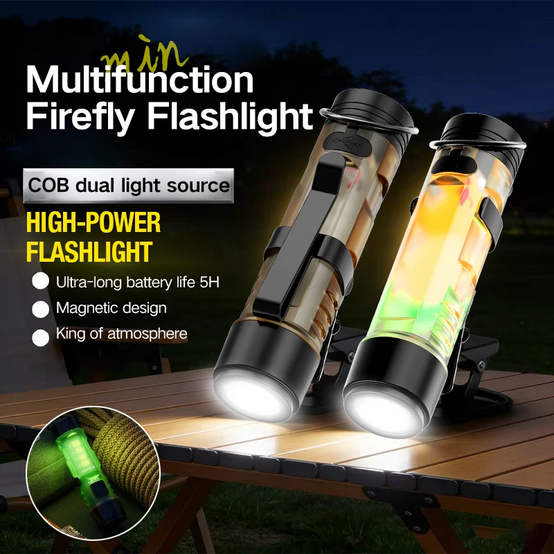 Tragbare Wiederaufladbare Hutclip-Taschenlampe Mini-LED-Taschenleuchte Langlebige Outdoor-Camping-Wanderbeleuchtung Freihändig