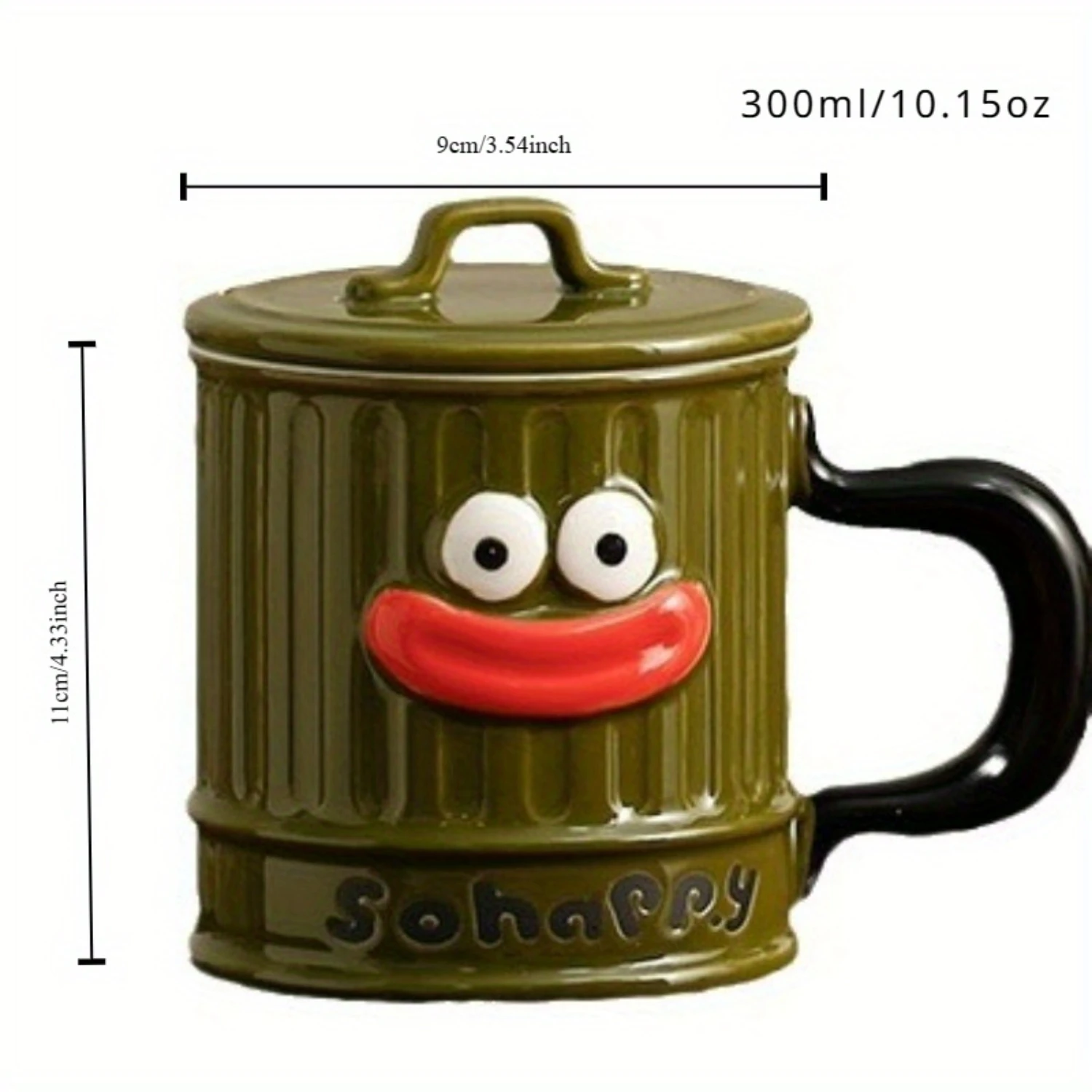 Funny Big Mouth Ceramic Coffee Mug - Ugly Cute Personality Cup, Birthday Gift Funny Coffee Mugs Cute Cups