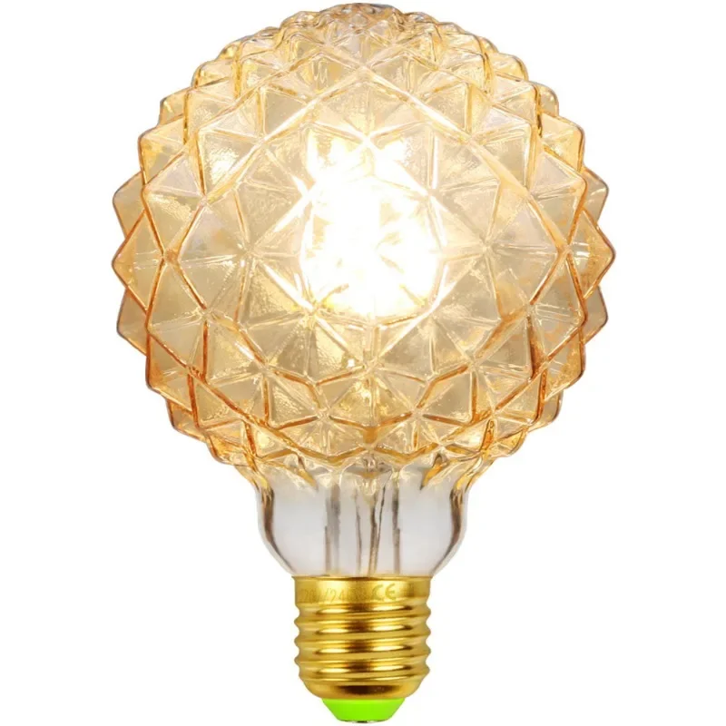 Lampadina a Led Vintage E27 220V 4000k lampada a luce Edison con diamante a cuore 4W G95 lampade retrò a filamento a spirale