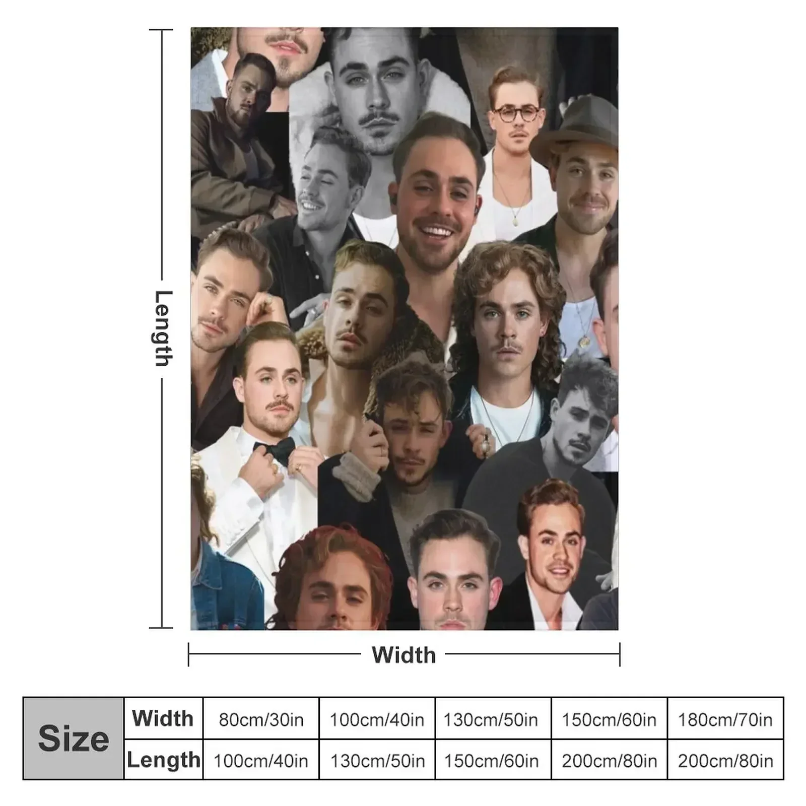 Dacre Montgomery photo collage Throw Blanket Giant Sofa Quilt Furrys Luxury Blankets