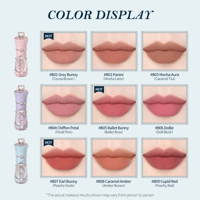 Flower Knows Makeup Bunny Garden Collection Cloud Lip Cream Matte Velvet Lip Stick Korean Lip Tint