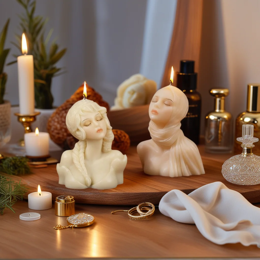 

DIY Silicone Molds for Candles Human Figure Goddess Scented Candle Moulds Silicone Craft Plaster Resin Mold Making Supplies