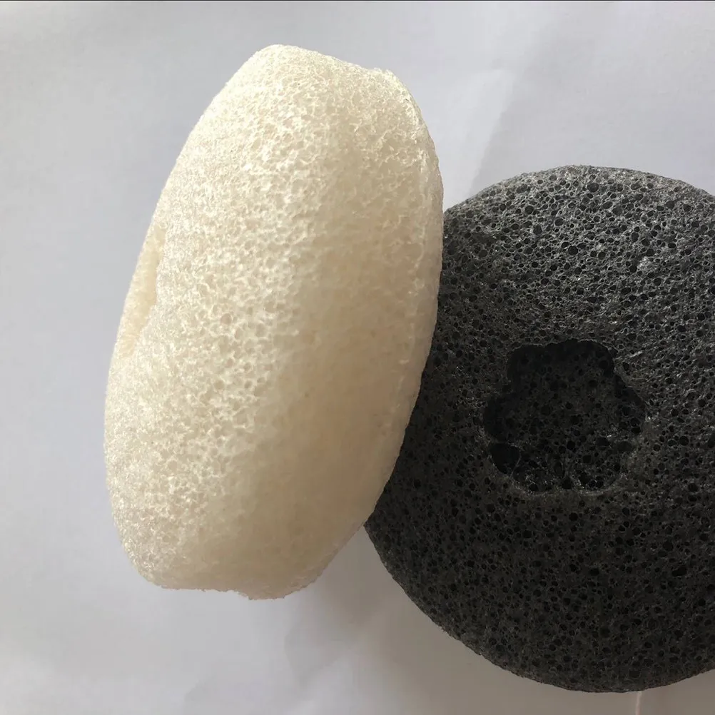 Bamboo Charcoal Facial Sponge Beige Soft Deep Clean Exfoliating Skin Brightening Pore Cleansing Makeup Face Cleaning
