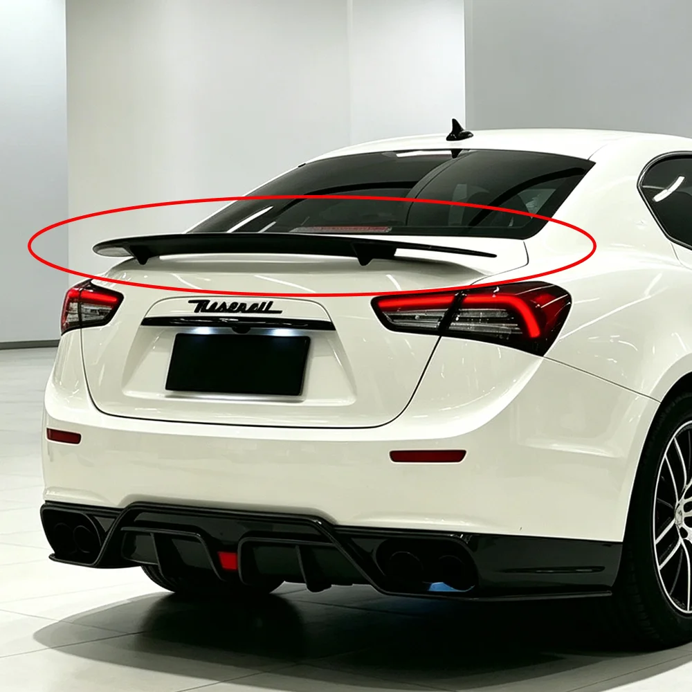 for Maserati Ghibli 3.0T S100% carbon fiber rear trunk spoiler 2014-2024 rear wing lip wing RT type sedan accessories
