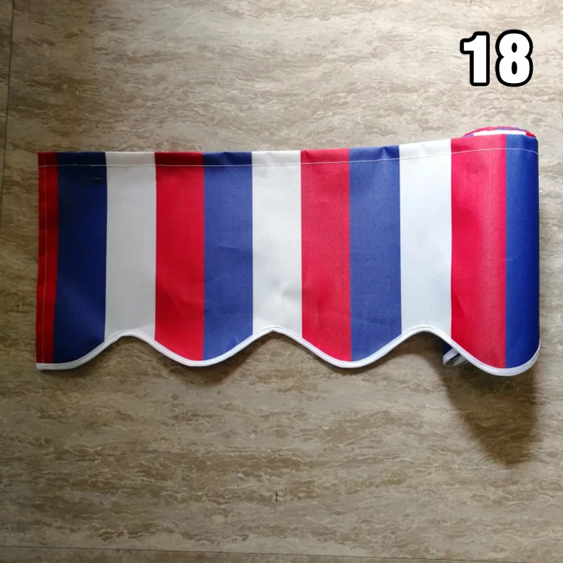 31 Styles Retractable Patio Awning Replacement Fabric Windows Wavy Valance Durable Sunshade Canopy Cloth Stripes/Solid Colors