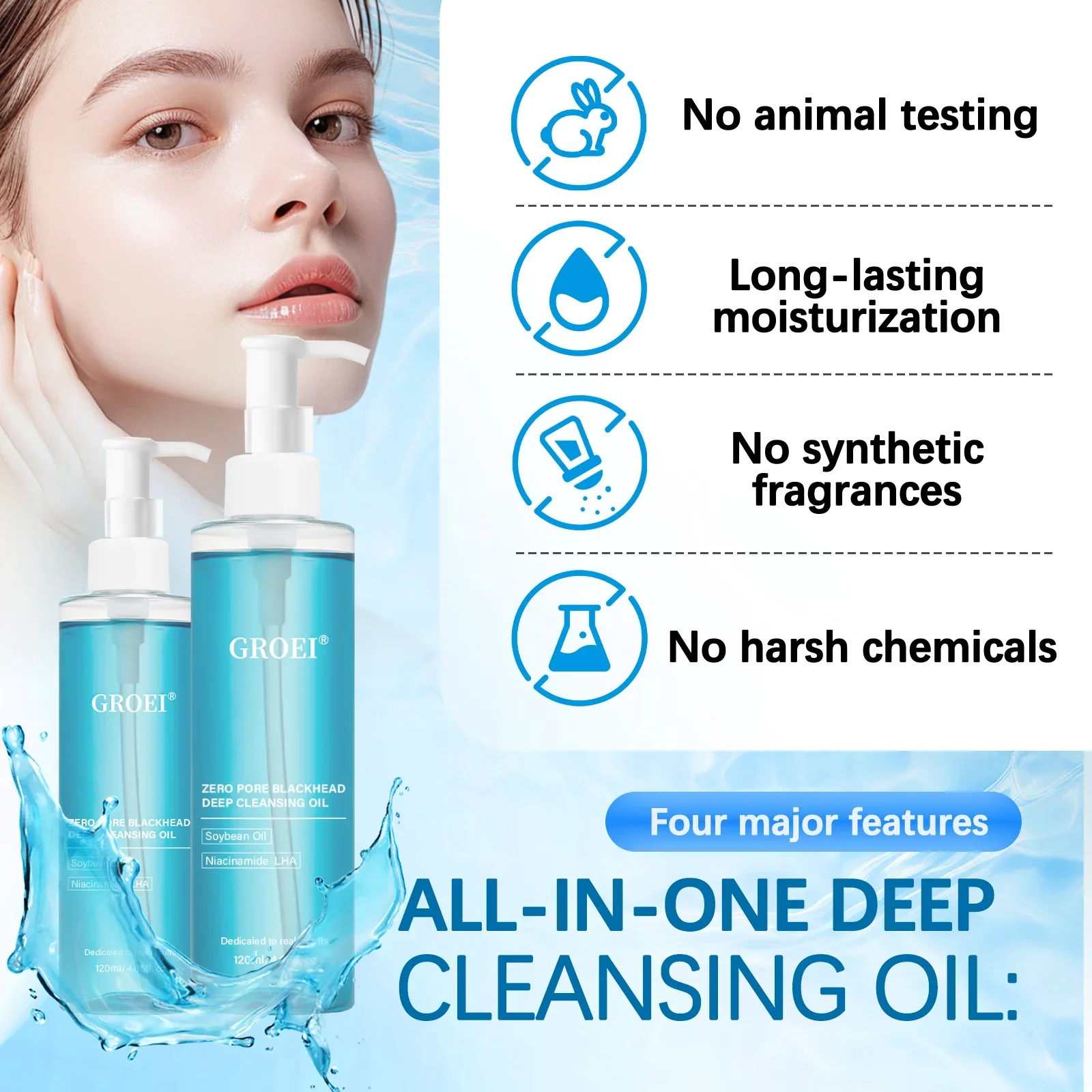 Cleansing Remover Oil Refresher Cleaning Centella Asiatica Facial Makeup Remover Moisturizing Face Extract Facial Cleanser Oil