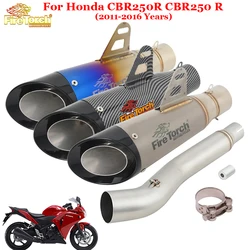 Slip On For Honda CBR250R CBR250 R CBR 250R 2011 - 2016 Years Motorcycle Exhaust System Middle Link Pipe Connecting 51mm Muffler