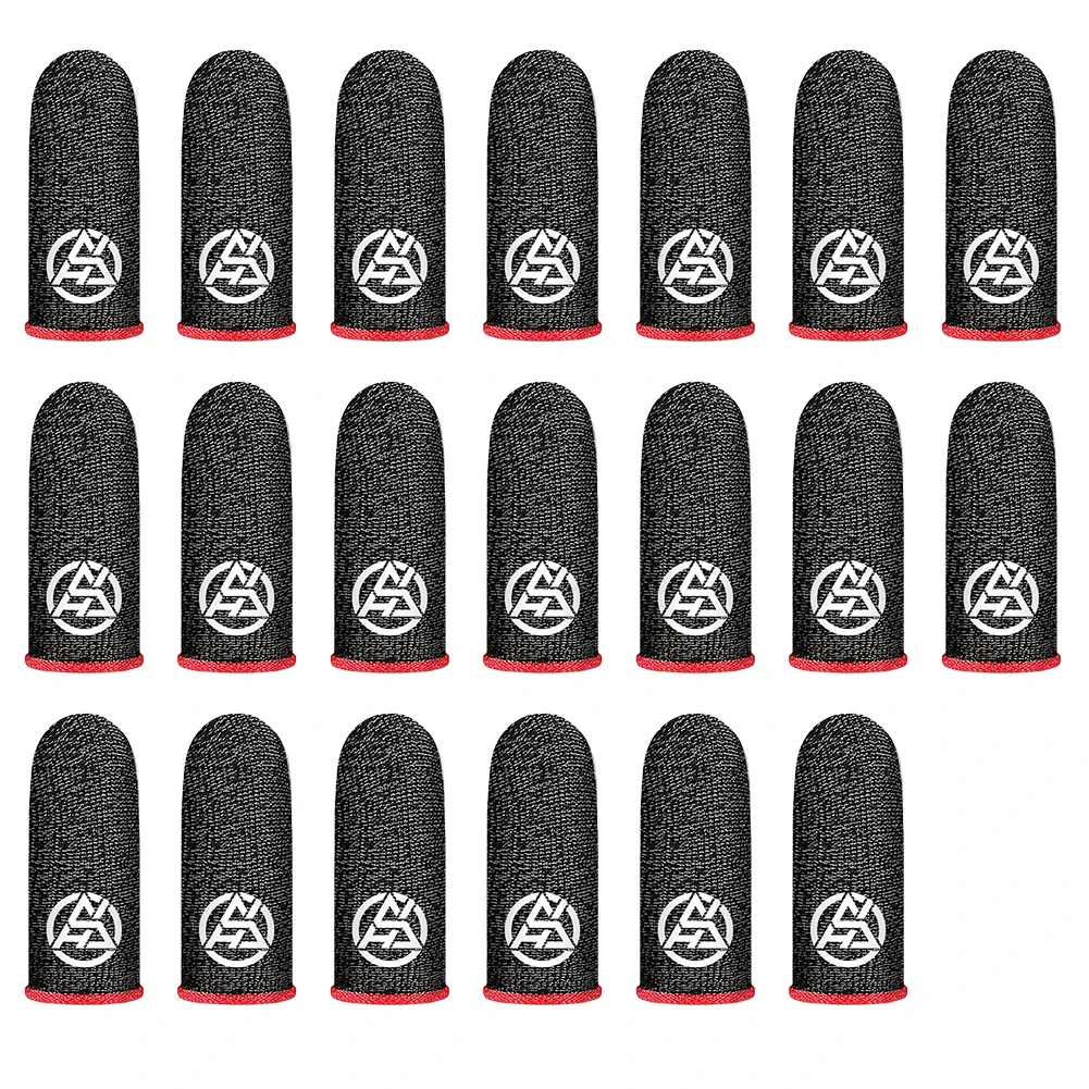 20 Pcs Mobile Game Fingertip Gloves Sweatproof for PUBG Gamer Fingertips Cover Anti-slip Finger Cots Cover Gamer Thumb Protector