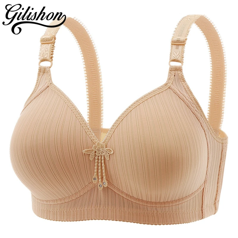 2023 New D Cup Large Size Bra For Women Push Up Brassiere No Steel Ring Comfortable Lingerie Breathable Thin Mold Cup Bras 46-52