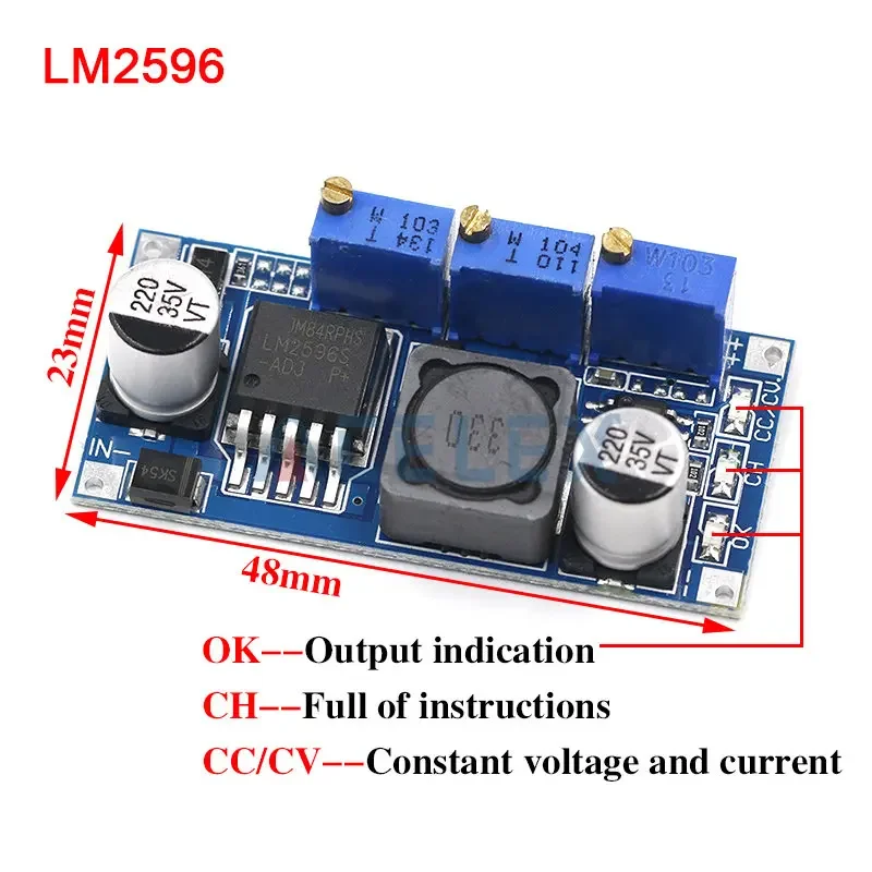 3A Voltage regulator lm2596 LM2596S DC-DC 3-40V adjustable step-down power Supply module XL6009