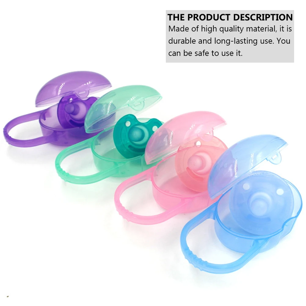 4pcs Box Storage Case Baby Pacifier Box Portable Dust-Proof Soother Holder For Travel Home Infant Pacifier Cases