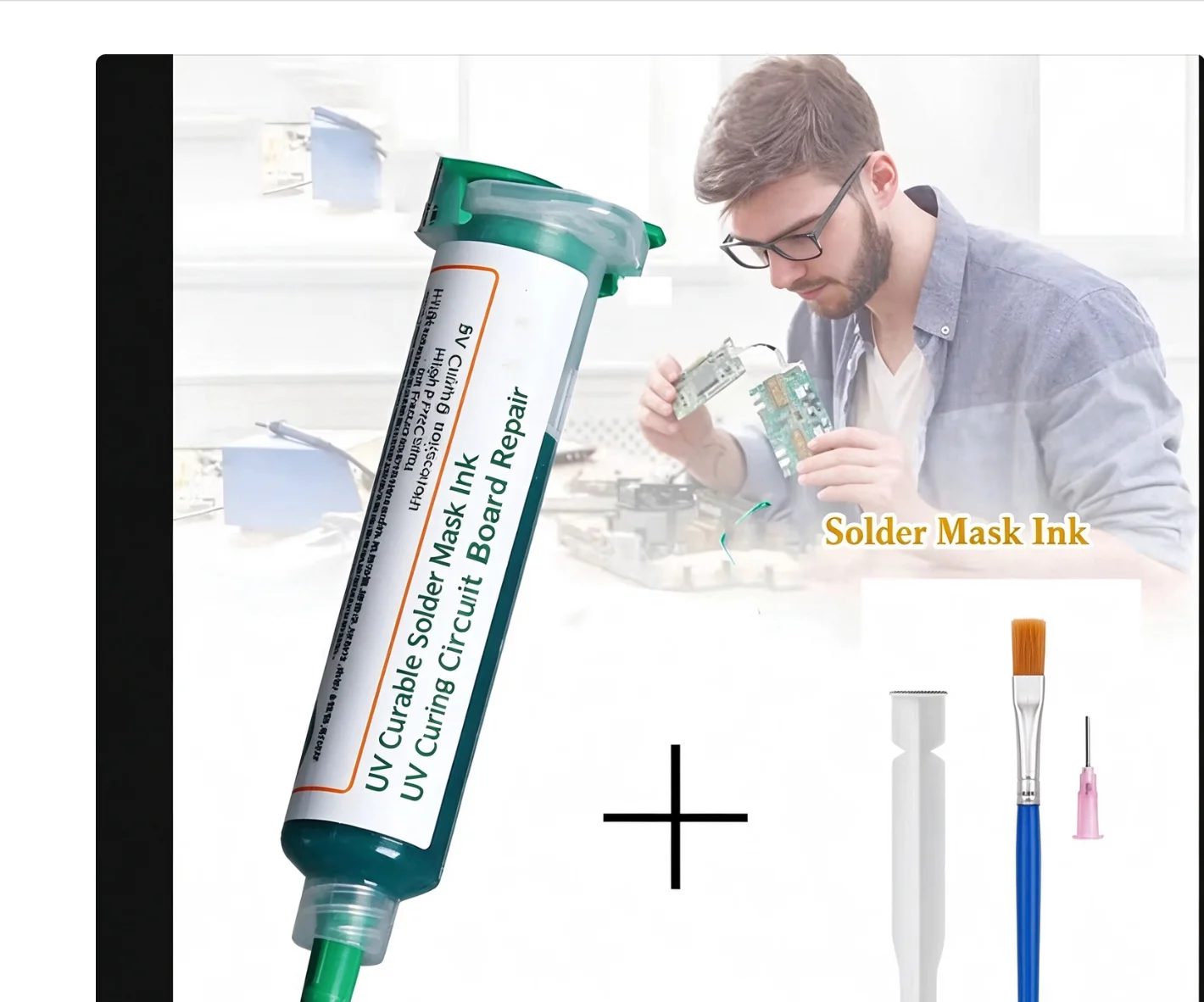 1-10pcs 10CC UV Curing Solder Mask Ink Resistance Green Oil for PCB BGA Circuit Board Protect Paint Electronic Repair Tools