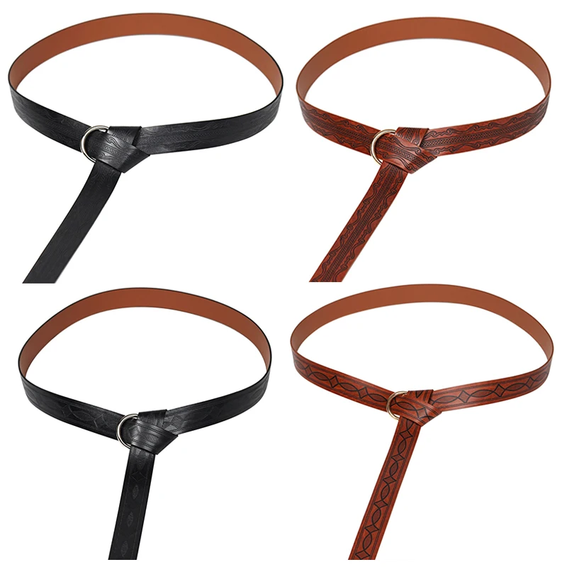 Medieval Renaissance Taille Gürtel PU Leder Bund Frauen Männer Viking Ritter Harness Gürtel Pirate Cosplay Kostüm Zubehör