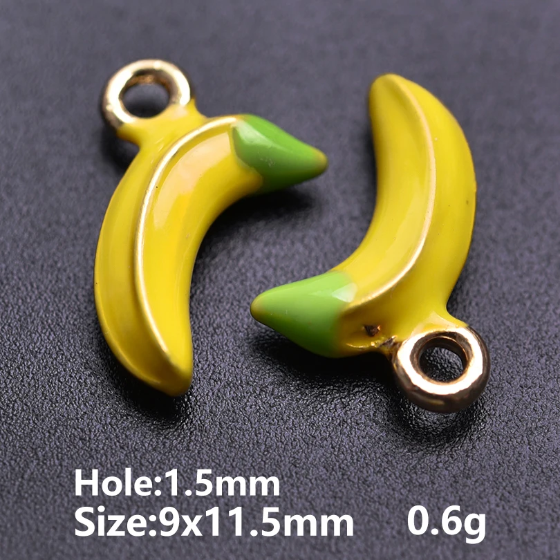 5pcs Cute Fruit Charm Pendants for DIY Jewellery Making