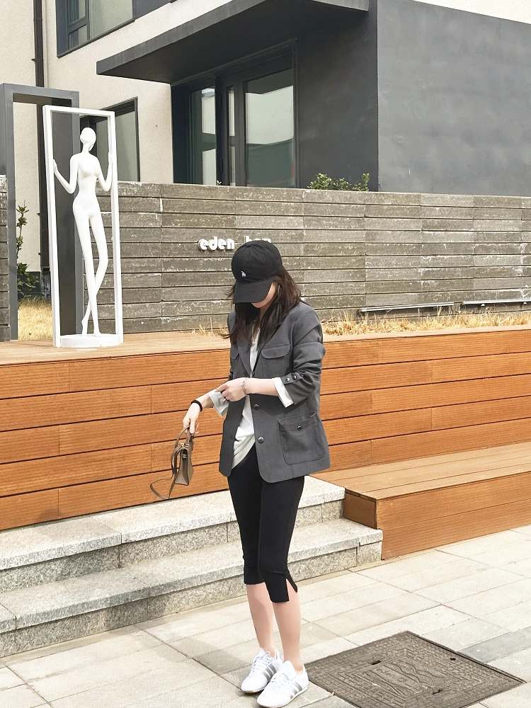 

Ele Commuter Sle Long Sve Suit Jaet Undefined Sle Can Match High End Feelings Self Love Faion Women's Coat