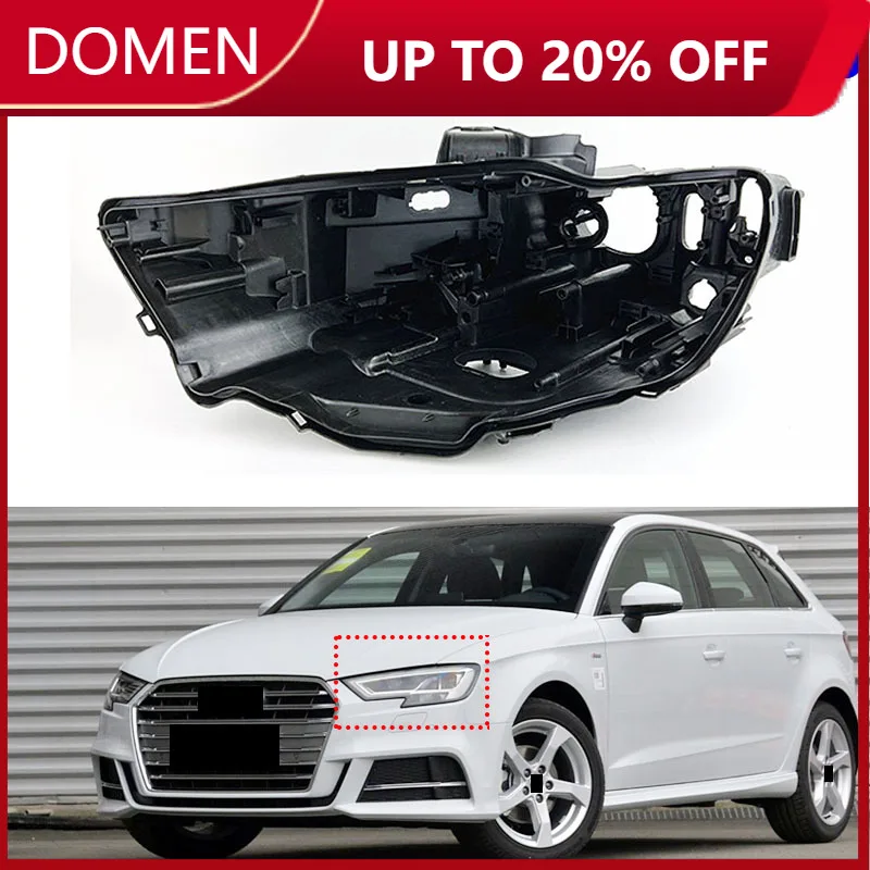Для Audi A3 2017 2018 2019 ксеноновый светодиодный корпус автомобильных фар, черный нижний корпус, новый