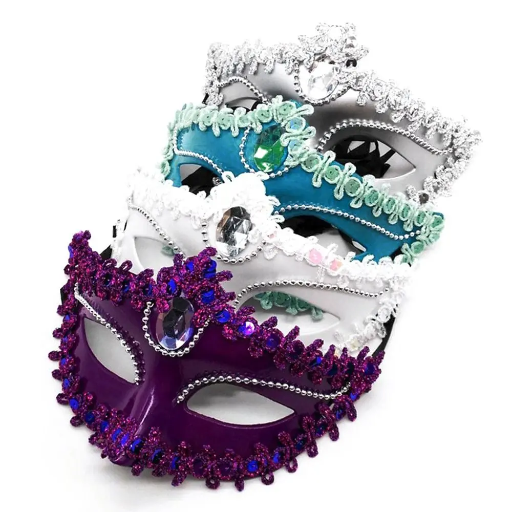 Modish Belle Diamond Princess Mask Fashion Sexy Ladies Christmas Halloween Masquerade Mask Elastic Soft Beauty Mask