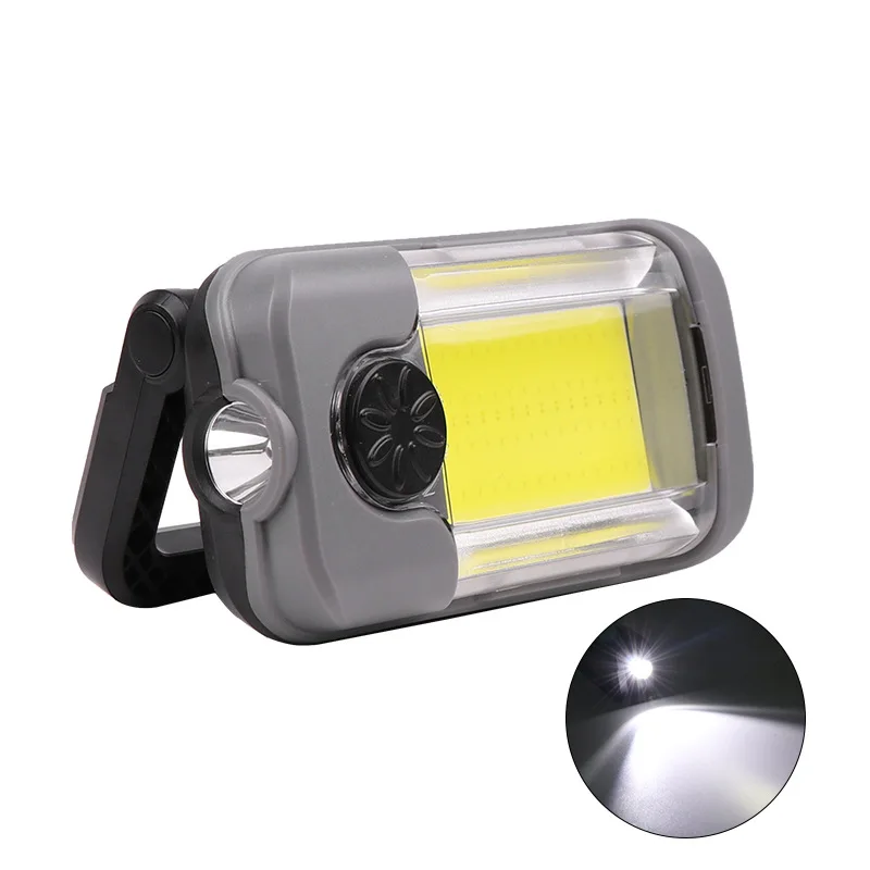 Strong light flashlight working lamp camping supplies 180 ° folding with magnet built-in battery microUSB charging output