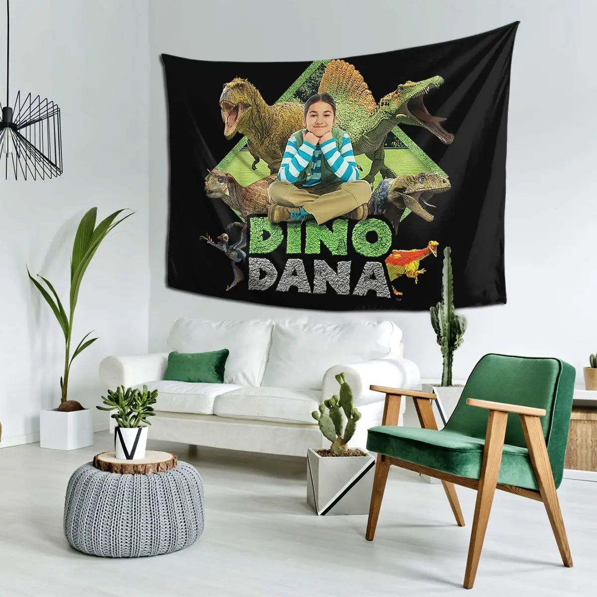 

Dino Dana Real Tapestry Wall Hanging Aesthetic Home Decoration Tapestries for Dorm Room