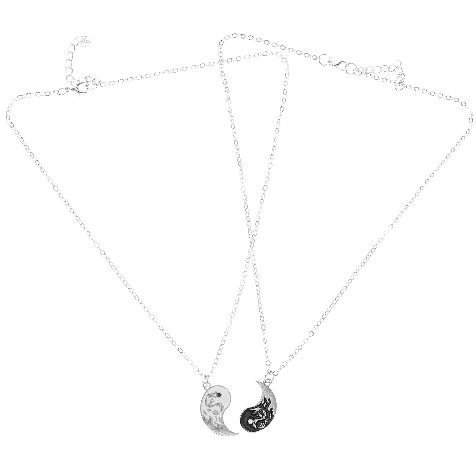 

Tai Chi Dragon Necklace Stainless Steel Couple Matching Love Pendant for Boyfriend Girlfriend Jewellery Accessories