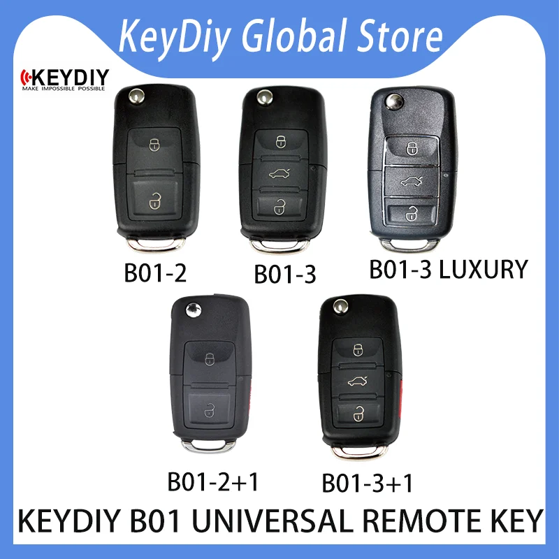 KeyDiy B01-2 B01-3 B01-3 luxury B01-2+1 B01-3+1 B5 type Universal remote keys Work with KD900/KD MAX/KD MINI prog/KD X2/KD X4