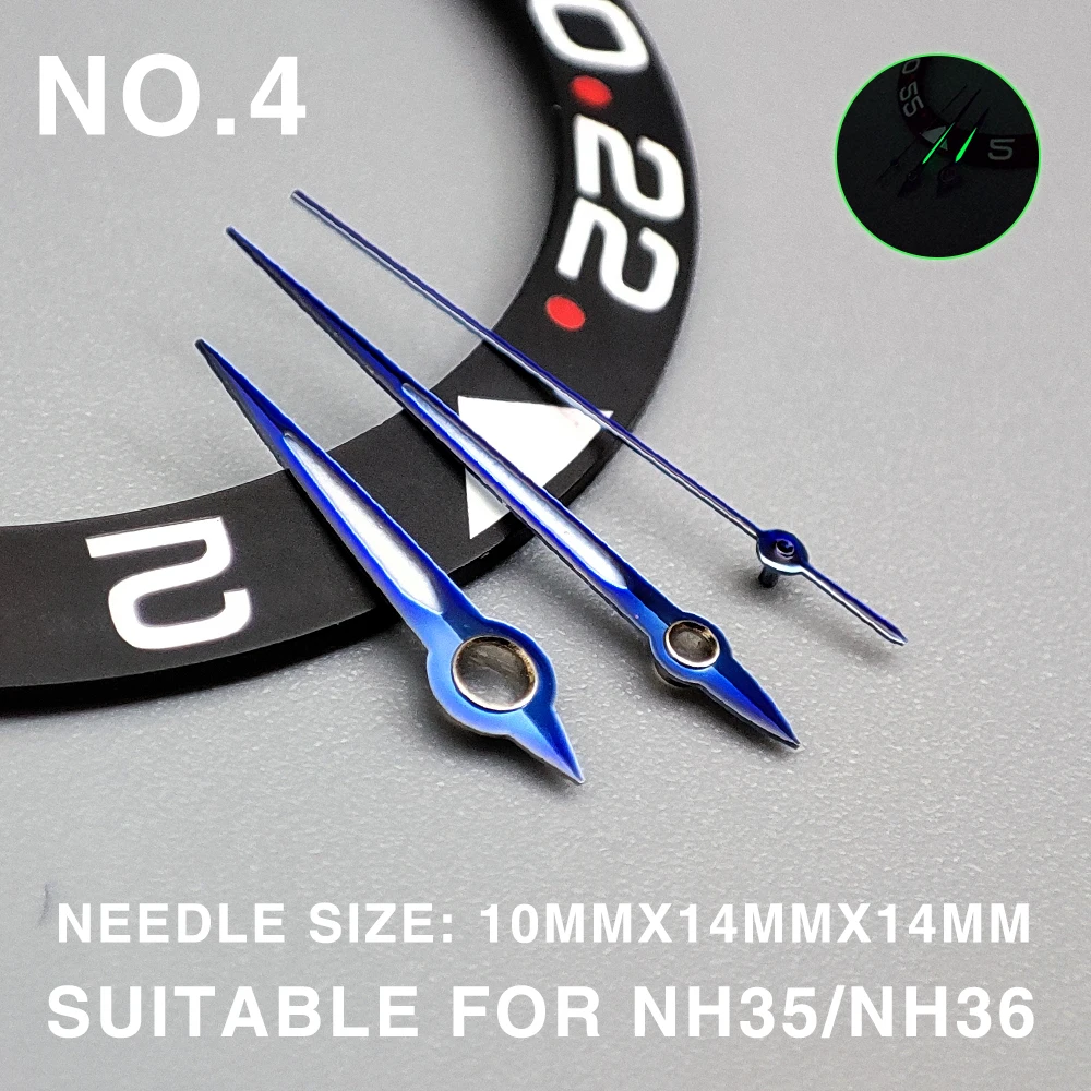 nh35 watch super bright green pointer luminous modification accessories, suitable for NH35, NH36, 4r36 movement NO.1~NO.44