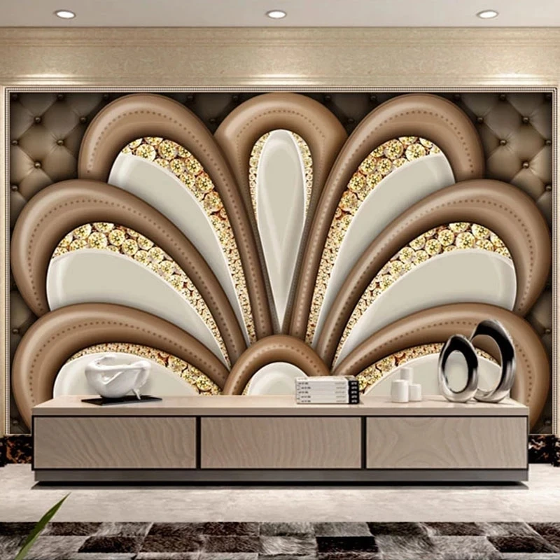Custom 3D Wallpaper European Diamond Soft Pack Jewelry Mural Luxury Bedroom Living room sofa TV background wall restaurant Hotel