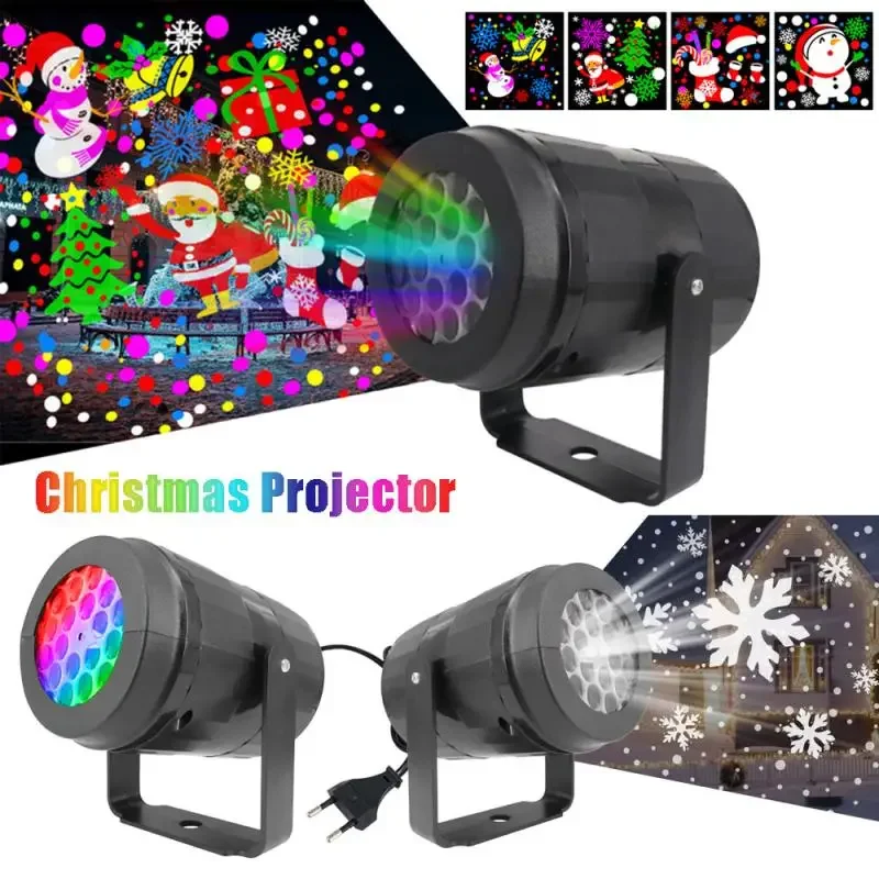 Christmas Projector Lights Outdoor Holiday Led Projection Lamp Waterproof Xmas Decor Snowflake Laser Light Party Stage Lights