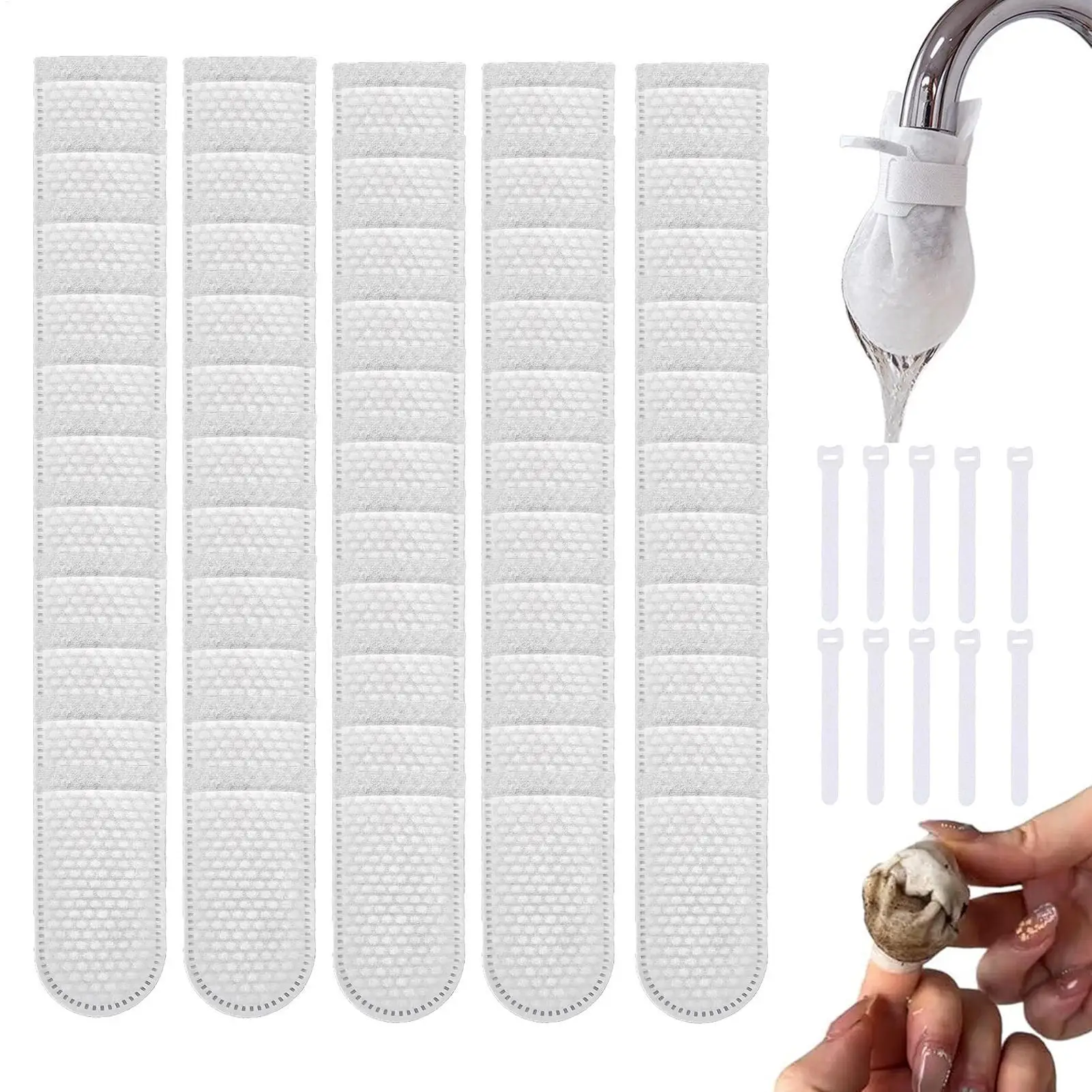 Disposable Faucet Water Filter Cotton Bag Thickened Splash-Proof Design for Removing Sediment Scale Kitchen & Bathroom Tools