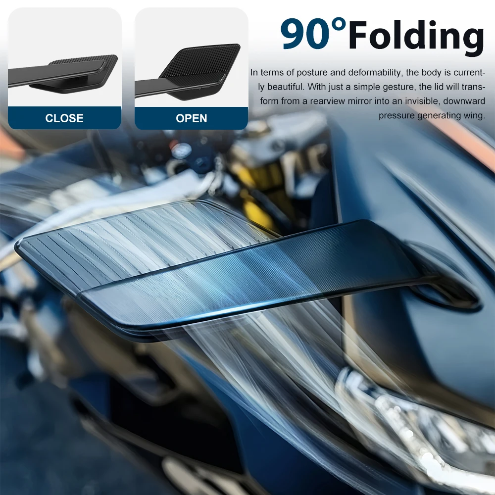 Rearview Mirror For Aprilia RS 660 RSV4 1100 RS660 2020-2024 Stealth Sport Winglet Mirror Kits Adjustable Stealth Max Mirrors