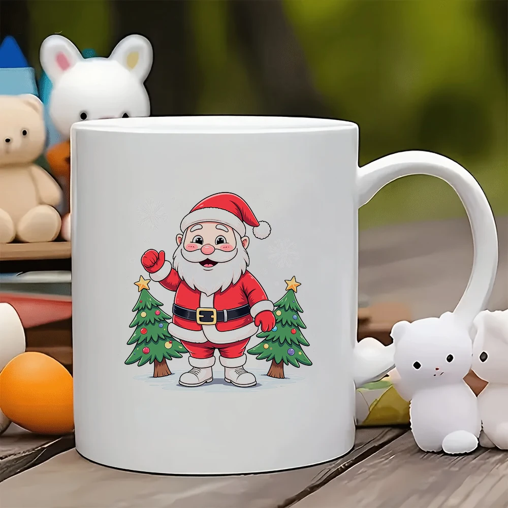 Cartoon Santa Claus Mug 11OZ Kids Cup Personalized Christmas Gift Essential for Family & Office Coffee Cup Home Gift