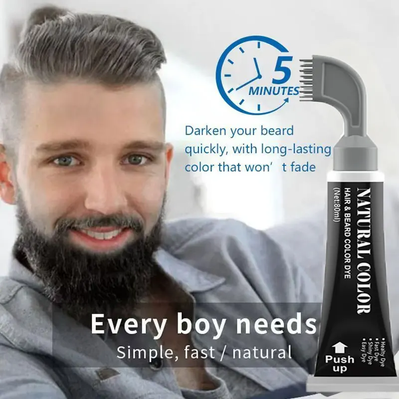 Instant Black Hair Color Shampoo Natural Herbal Hair Dye Shampoo Removal White Grey Beard Hair Permanent Men Beard Dye Shampoo