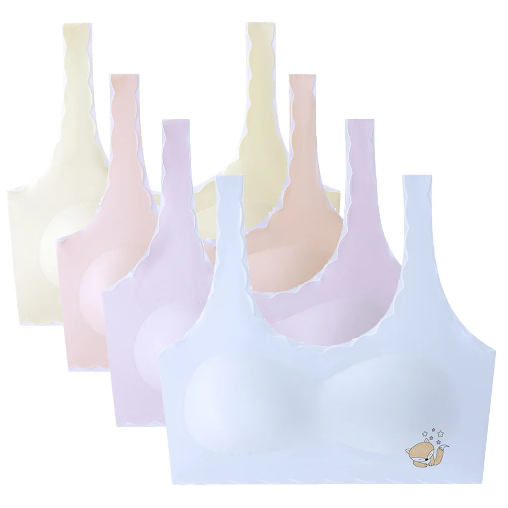 4 pezzi reggiseni per ragazze reggiseno sportivo per adolescenti 10 16 biancheria intima da allenamento in nylon confortevole traspirante senza bordi in acciaio facile da lavare