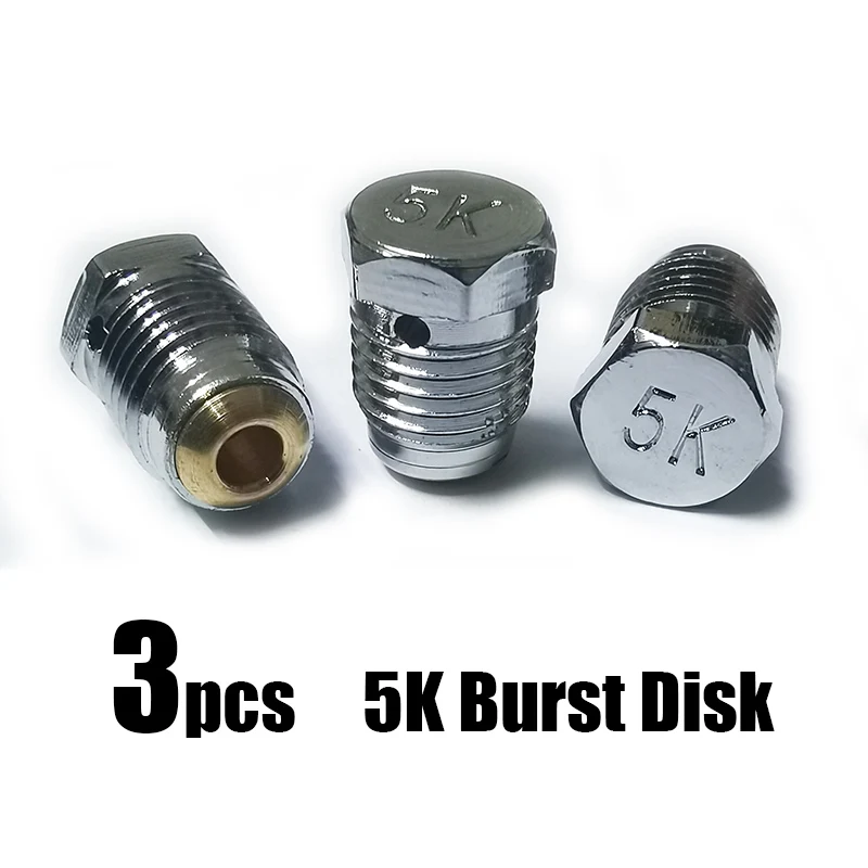 3 Stück HPA Druckluft CO2 Tank Regler Ventil Burst Safty Disk Disc 1,8 K, 3 K, 5 K, 7,5 K Zylinder Flasche – Detail 8