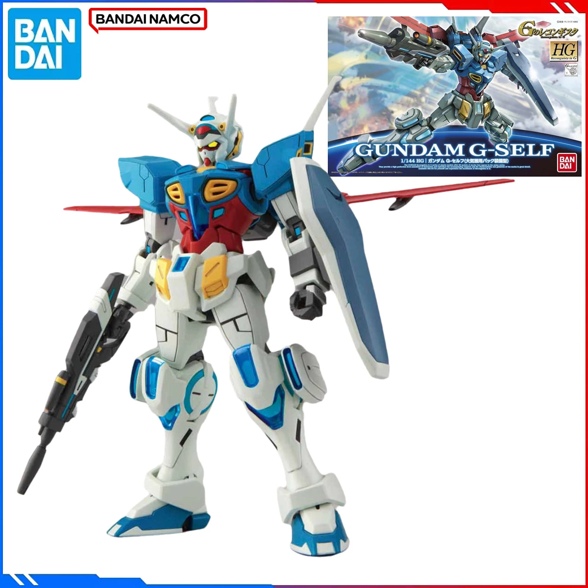 

Bandai Genuine Original Gundam Model Kits HG RIG 1/144 Anime Figure YG-111 Gundam G-Self Action Figure Model Toys Gift for Kids