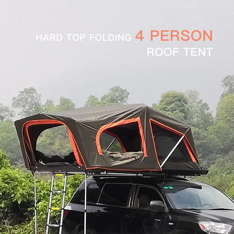 APZC007 Portable Aluminum 2-3 Persons Outdoor Camping Hard Shell SUV Car roof top Tent