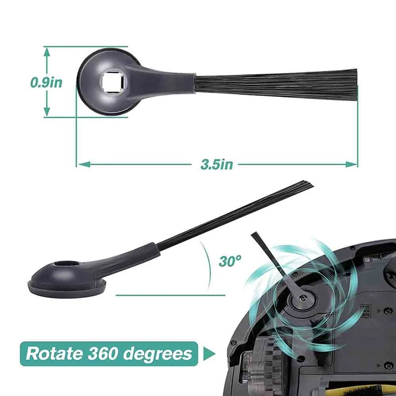 Recambio de cepillos laterales de piezas, Compatible con Shark IQ Robot R101AE (RV1001AE), RV1100, RV1101, RV2011DRUS, RV912S, R100, 10 Uds.