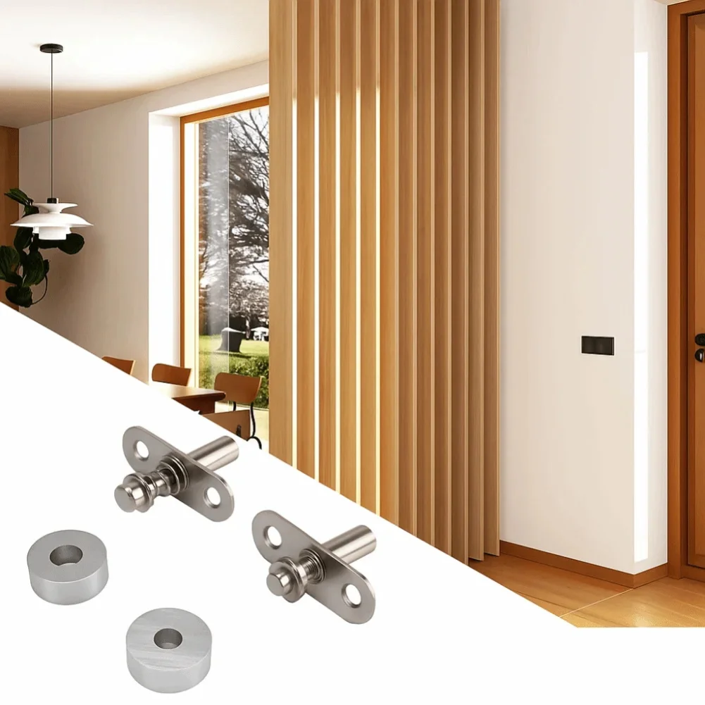 1Pair For Pivot Hinge For Room Divider 360 Degree Rotation Rotating Fitting For Wood Slats Grill Screen Partition Divider