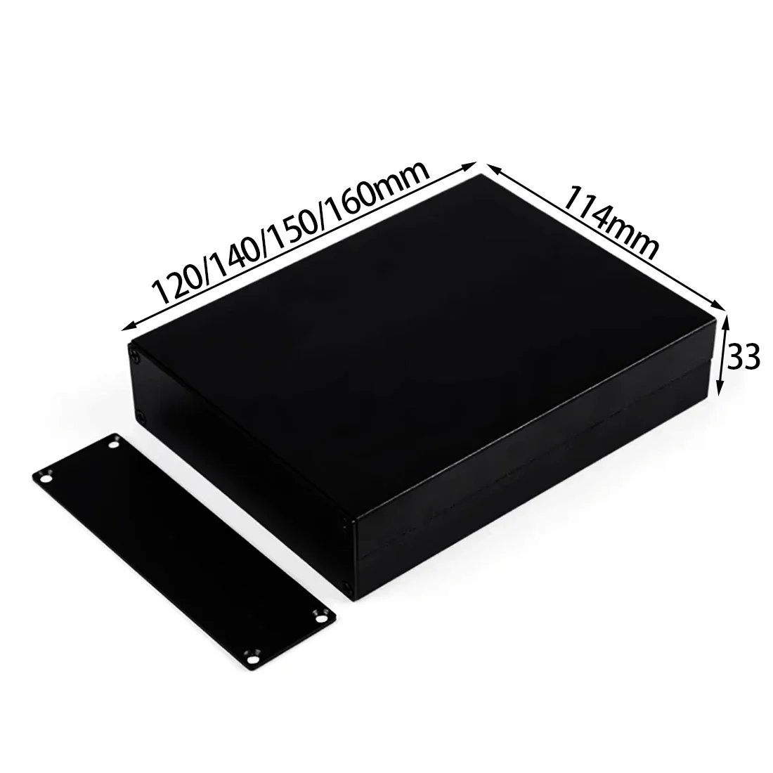 Aluminum Enclosure 114*33*120/140/150/160mm Split Waterproof Case PCB DIY Instrument Electronic Project Protective Box