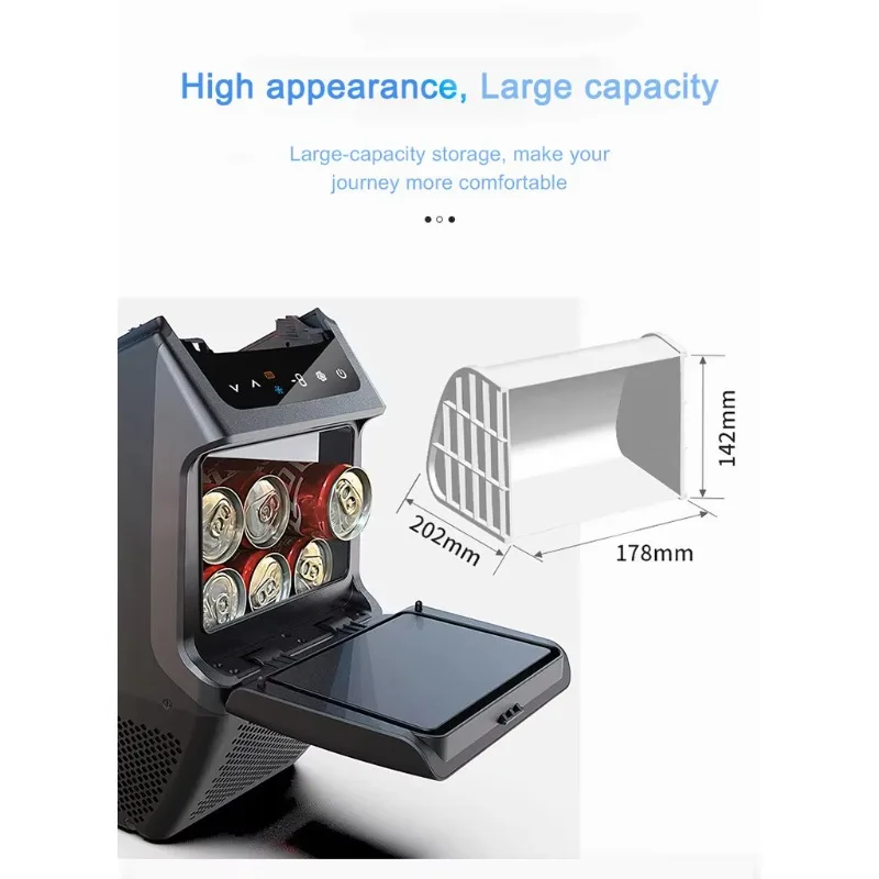New Design 4.6L Ev Car Refrigerator Adapted to Model Y Tear Middle Armrest Freezer Heating 12V Modification