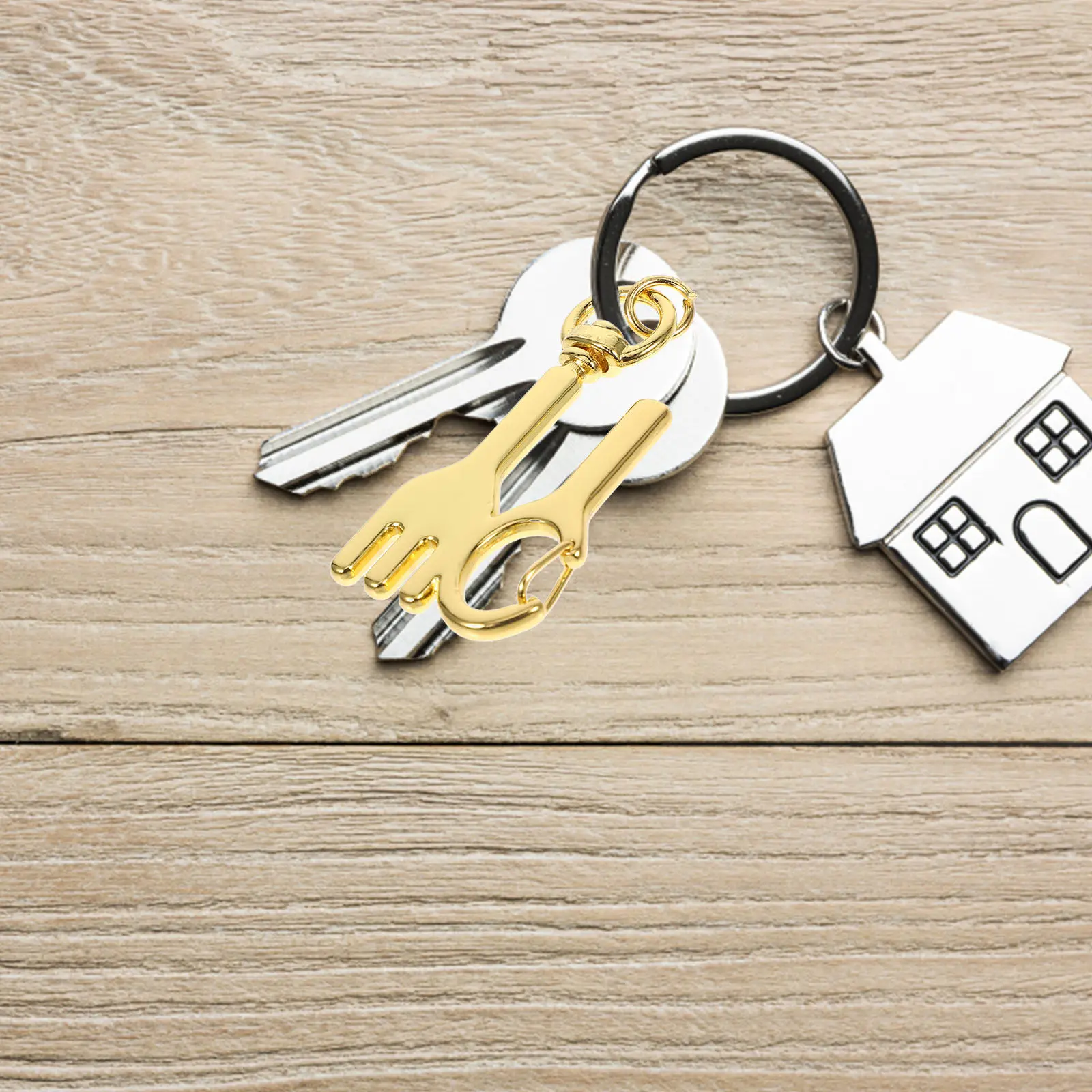 

10Pcs DIY Keychain Making Kit Cutlery Shaped Metal Charms for Crafts Keychain Accessories Bulk Unique Pendant Decorative Craft