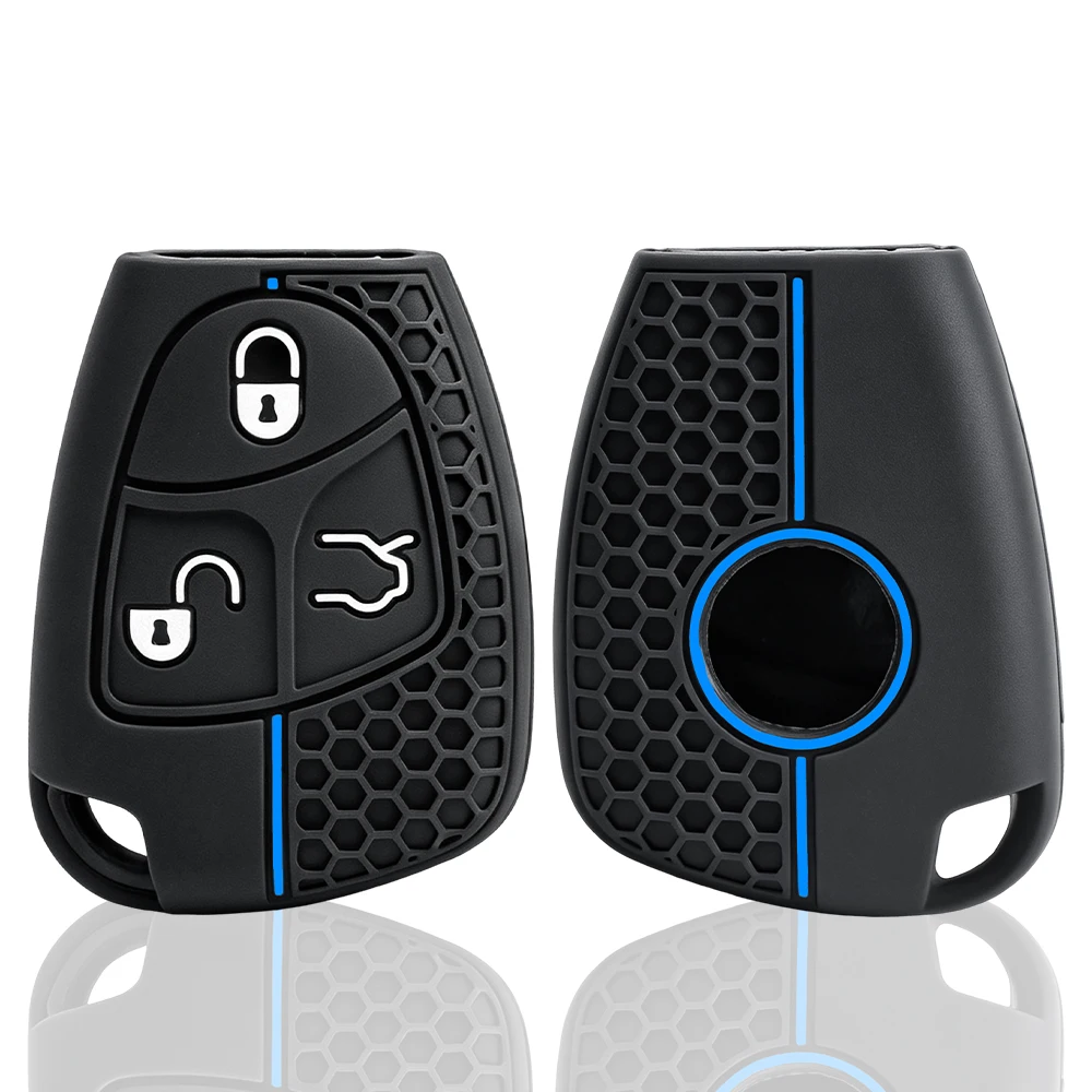 Hot Sale Silicone Car Remote Key Case for Mercedes Benz C B E R Class GL CLS CLK SLK W203 W211 W204 3 Buttons Accessories Cover