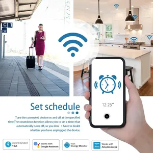 Tuya WiFi Smart Plug mit Energieüberwachung, EU 16A, 20A, Smart Life App, Fernbedienung, Google Assistant, Alexa Support 8 Hauptverkäufe Alexa Alexa - №6