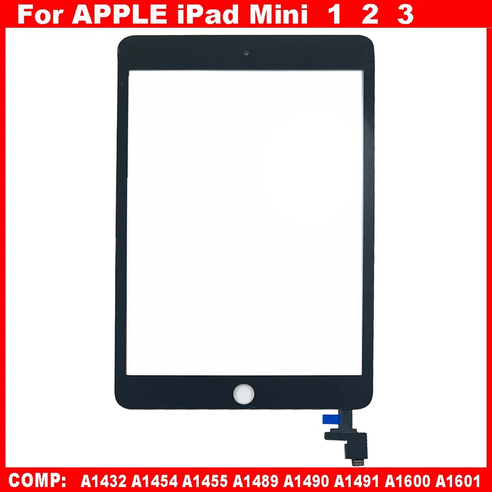 

5PCS Touch Screen For Apple iPad Mini1 Mini2 Mini3 Mini 1 2 3 A1455 A1490 A1432 A1454 A1600 A1601 Digitizer Front Glass Display