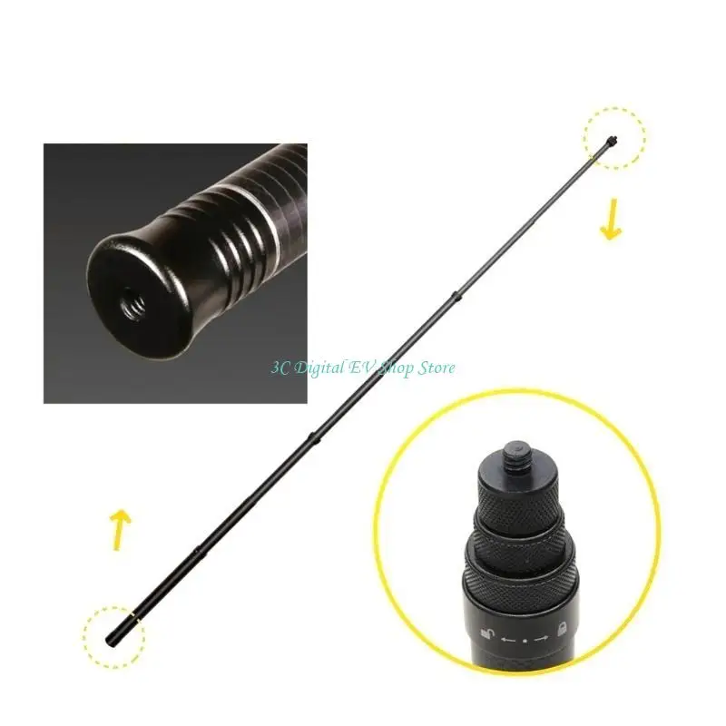E74D Hiking Invisible Selfie Adjustable Length Walking Carbon Fiber light view 5