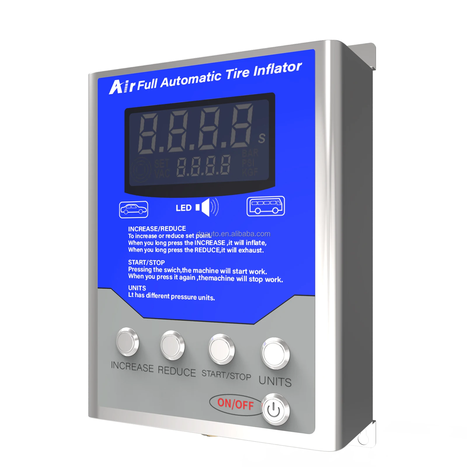 The 2026 new wall-mounted digital display automatic air compressor inflator is used for bicycle tire repair and car shops
