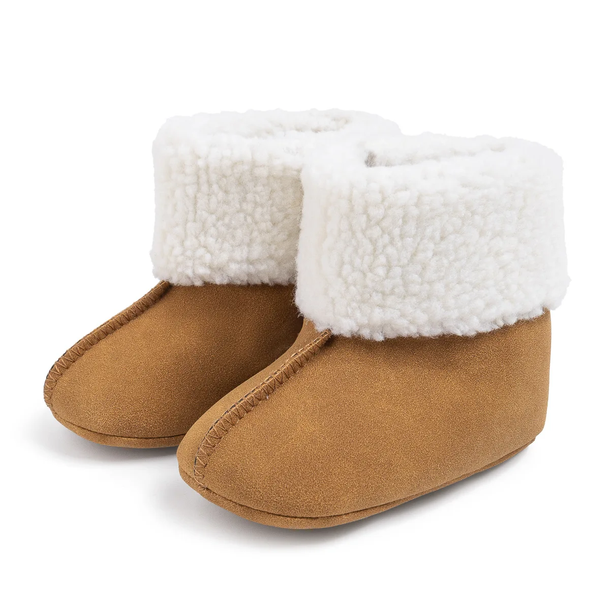 Kids'Casual Shoes Snow Boots Cartoon Solid color Winter Shoes For Baby Warm Anti-slip Soft Bottom Pink Brown Shoes Size 11-13