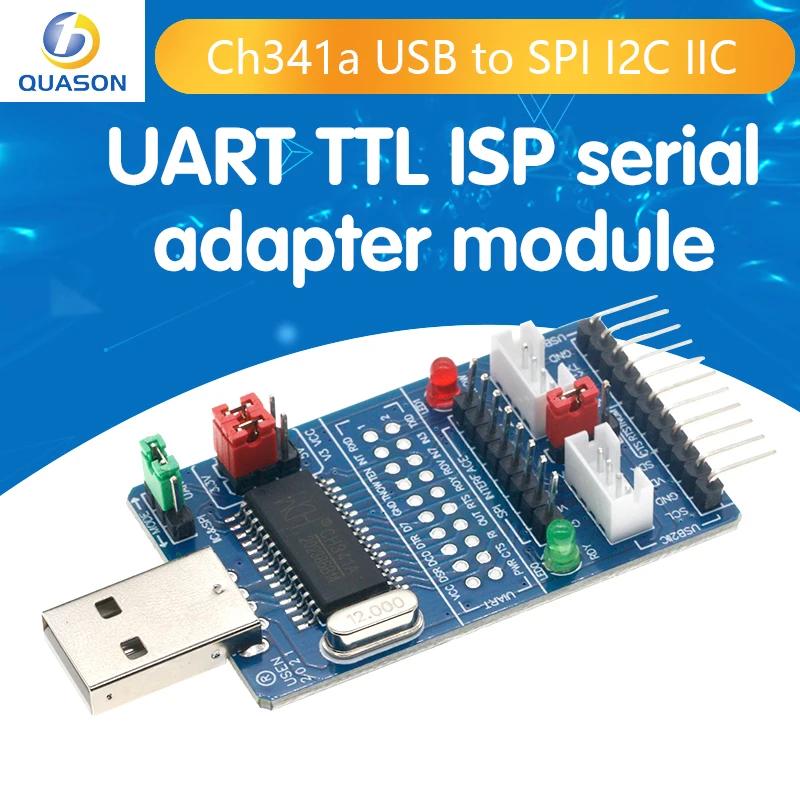 CH341A USB to SPI I2C IIC UART TTL ISP Serial Adapter Module EPP/MEM Converter For Serial Brush Debugging RS232 RS485