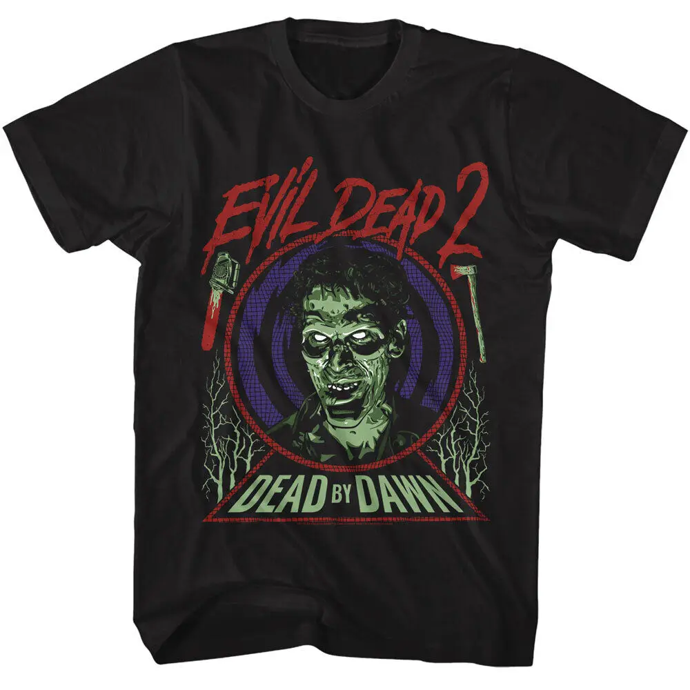 The Evil Dead 2 Movie Ash Williams Dead By Dawn Bloody Chainsaw Men's T Shirt